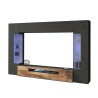 Modernes schwarzes TV-Hängeelement aus Holz 2 Vitrinen Sultan AP Angebot