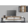 Moderner wandmontierter TV-Ständer aus schwarzem Holz Stady AP Rabatte