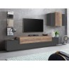 Moderner wandmontierter TV-Ständer aus schwarzem Holz Stady AP Sales