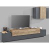 Moderner wandmontierter TV-Ständer aus schwarzem Holz Stady AP Katalog