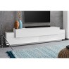 TV-Bank Weiß 200cm- für Wohnzimmer-mit4 Fächern und 3 Türen Corona Low Lacq Rabatte