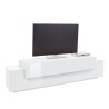 TV-Bank Weiß 200cm- für Wohnzimmer-mit4 Fächern und 3 Türen Corona Low Lacq Angebot