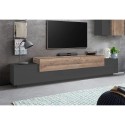 Moderne Design TV-Bank 240cm grau und Holz Corona Low Hound Rabatte