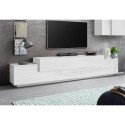 Modernes Design TV-Board 240cm weiß 4 Fächer und 3 Türen Corona Low Bial Rabatte
