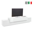 Modernes Design TV-Board 240cm weiß 4 Fächer und 3 Türen Corona Low Bial Verkauf