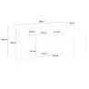 Sideboard für Wohnzimmer Anrichte schwarz und Holz 200cm 4 Fächer Corona Side Hound Katalog