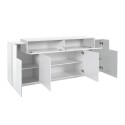 Moderne weiße Sideboard Anrichte für die Küche  200cm 4 Fächer Corona Side Lacq Sales