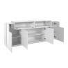 Moderne weiße Sideboard Anrichte für die Küche  200cm 4 Fächer Corona Side Lacq Sales