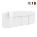 Moderne weiße Sideboard Anrichte für die Küche  200cm 4 Fächer Corona Side Lacq Verkauf