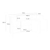 Buffet cuisine et salon blanc moderne design 160cm 3 placards Corona Side Lacq Caractéristiques