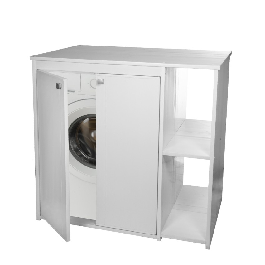 Meuble de protection pour machine à laver extérieur blanc 2 compartiments en PVC 5012PRO Negrari Promotion Meuble de protection pour machine à laver extérieur blanc 2 compartiments en PVC 5012PRO Negrari Promotion