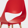 copy of Stühle für Küche und Bar Polypropylen Holz Modernes Design Shell Rabatte