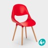 copy of Stühle für Küche und Bar Polypropylen Holz Modernes Design Shell Aktion