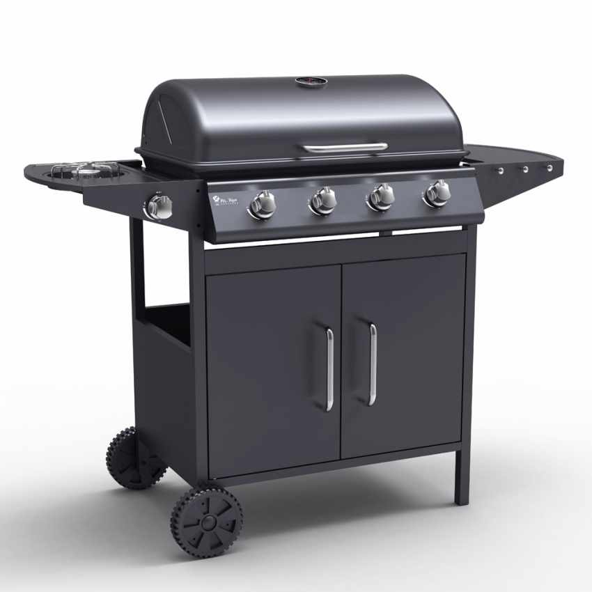 Barbecue a gas in acciaio inox con 4+1 bruciatori e griglia Ayrshire Promozione Barbecue a gas in acciaio inox con 4+1 bruciatori e griglia Ayrshire Promozione