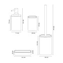 Badezimmer Accessoires-Set: Seifenspender Bürstenhalter schwarz Onyx Angebot
