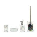 Badezimmer-Zubehörset aus Glas: Zahnbürstenhalter und Seifenschale Opal Verkauf