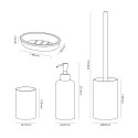 Ensemble d'accessoires de salle de bain porte-savon porte-brosses à dents porte-balai en verre bleu Elba Offre