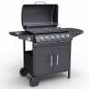 Barbecue a gas in acciaio inox con 6+1 bruciatori e griglia Jersey Vendita