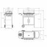Barbecue a gas in acciaio inox con 6+1 bruciatori e griglia Jersey Scelta