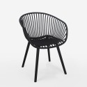 Chaise de jardin cuisine salle à manger moderne avec accoudoirs Philis Dimensions