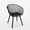 Chaise de jardin cuisine salle à manger moderne avec accoudoirs Philis Dimensions