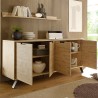 Buffet de rangement pour salon 4 portes 206 cm en bois Kalua Palma Choix