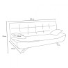 Divano letto in microfibra 2 posti Centenario Grigio scuro II Scelta Catalogo