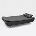 Divano letto in microfibra 2 posti Centenario Grigio scuro II Scelta Offerta
