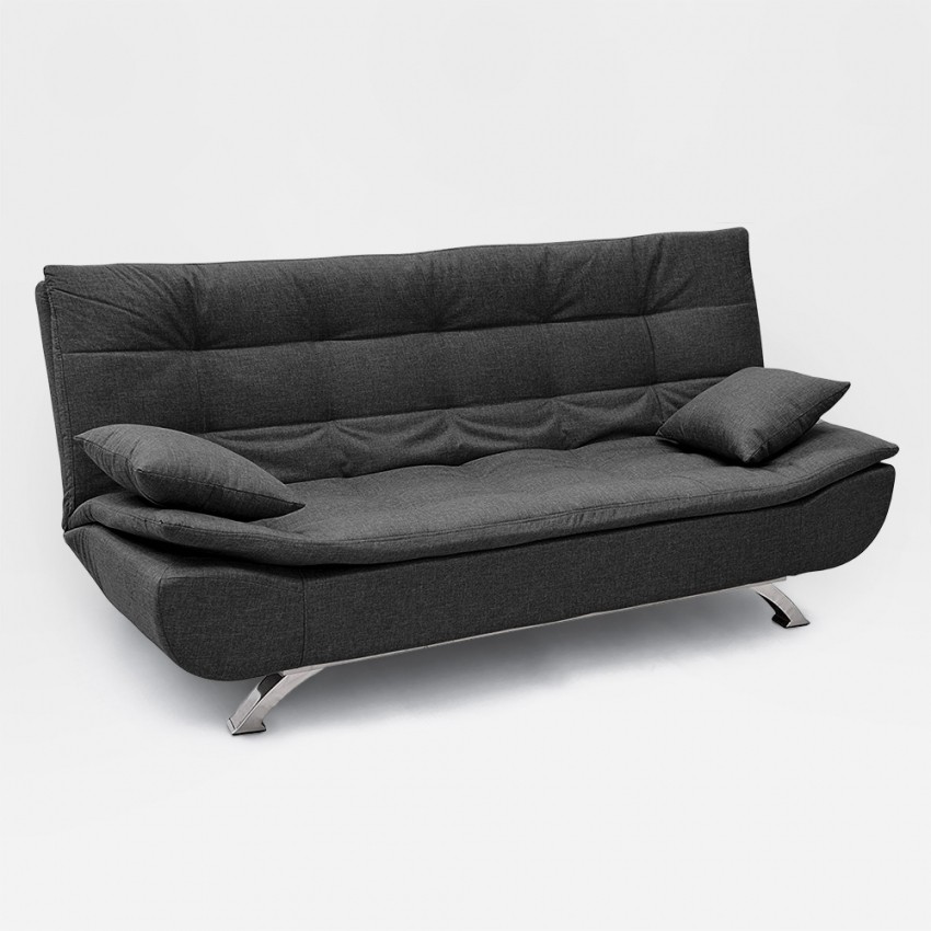 Divano letto in microfibra 2 posti Centenario Grigio scuro II Scelta Promozione