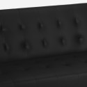 Divano letto clic clac 2 posti in similpelle reclinabile Elly Nero II Scelta Sconti