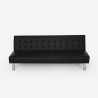 Divano letto clic clac 2 posti in similpelle reclinabile Elly Nero II Scelta Offerta