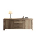 Credenza madia contenitore in legno 2 ante 3 cassetti 210cm Land L Offerta