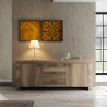 Credenza madia contenitore in legno 2 ante 3 cassetti 210cm Land L Promozione