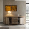 Credenza madia contenitore in legno 2 ante 3 cassetti 210cm Land L Saldi