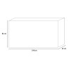 Credenza madia contenitore in legno 2 ante 3 cassetti 210cm Land L Sconti