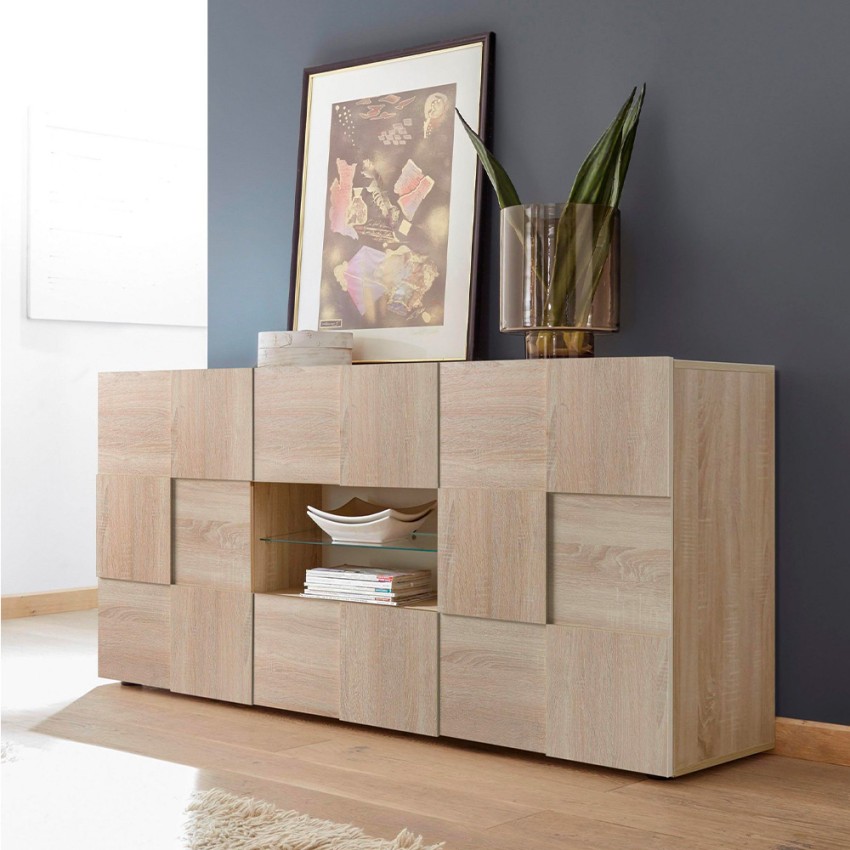 Sideboard Wohnzimmer 2 Türen 2 Schubladen aus Holz modernes Design Dama Sm Aktion Sideboard Wohnzimmer 2 Türen 2 Schubladen aus Holz modernes Design Dama Sm Aktion