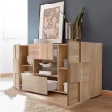 Wohnzimmer Anrichte 2 Türen 2 Schubladen Holz modernes Design Dama Sm Sales