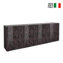 Modernes Design Sideboard 241cm 4 Türen glänzend grau Prisma Rt XL Verkauf