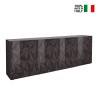 Buffet contemporain 241cm 4 portes gris brillant Prisma Rt XL Vente