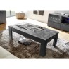 Niedriger Wohnzimmer Beistelltisch 65x122cm glänzend grau modern Lanz Prisma Katalog