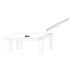 Table de salle à manger à rallonge blanc brillant 90x137-185cm Most Prisma Choix