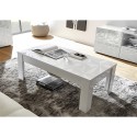 Weißer Hochglanz-Couchtisch 65x122cm Reef Prisma Modell