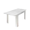 Ausziehbarer Esstisch aus Holz 90x137-185cm glänzend weiß Vigo Urbino Sales