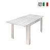 Ausziehbarer Esstisch aus Holz 90x137-185cm glänzend weiß Vigo Urbino Angebot