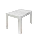 Ausziehbarer Esstisch aus Holz 90x137-185cm glänzend weiß Vigo Urbino Rabatte