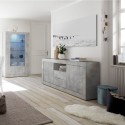 Modernes Wohnzimmer Sideboard 2 Türen 2 Schubladen Beton grau Urbino Ct L Sales