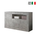 Zementgraues Buffet Sideboard 3 Türen Urbino Ct M Verkauf