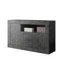Schwarzes Buffet Sideboard 3 Türen modernes Wohnzimmer Urbino Ox M Angebot
