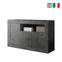 Schwarzes Buffet Sideboard 3 Türen modernes Wohnzimmer Urbino Ox M Verkauf