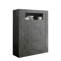 Schwarzes Sideboard 2 Türen Wohnzimmer modern 144cm hoch Sior Ox Urbino Angebot